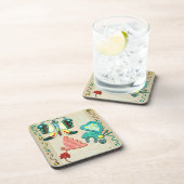 ズニバタフライ2フォークアート コースター (右側)