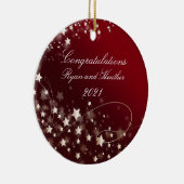 ズニュー結婚リュウズ婚約ニューホームレッド セラミックオーナメント (右)