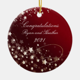 ズニュー結婚リュウズ婚約ニューホームレッド セラミックオーナメント