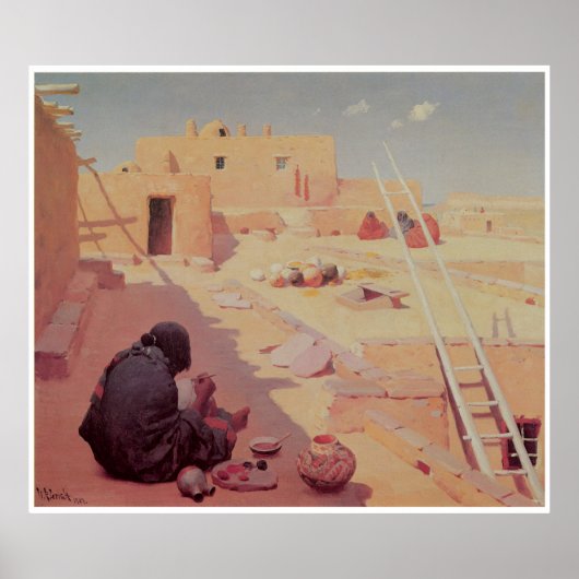 ズニ陶芸家， 1907 ポスター (正面)