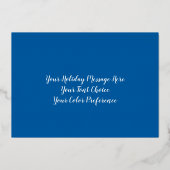 ズハヌカ絵画ー（ユダヤ教）メノラーブルー金ゴールド 箔シーズンカード (裏面)