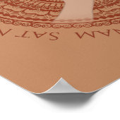 ズハンめい想ズハンズサットナムマンダラバラベージュプリント ポスター (角)