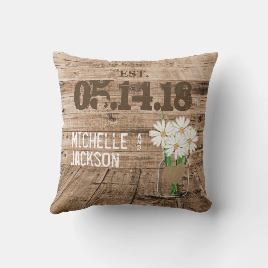 ズバーンウッ結婚ドデザインとデイジー アウトドアクッション (裏面)