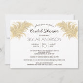 ズパンパ結婚スグラスタンオンホワイトブライダルシャワー 招待状 (正面)