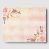 ズパンパ結婚スグラスバラ金ゴールド赤面ピンクボホ ゲストブック (裏面)