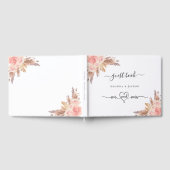 ズパンパ結婚スグラスフローラバラ金ゴールドボーホ ゲストブック (全面)