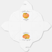 ズパンプキ結婚ンオレンジホワイトフローラ秋 フェイバーボックス (見開き)