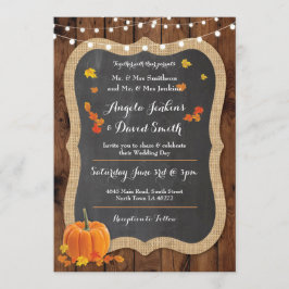 ズパンプキ結婚ン秋ウッドチョークパーティの招待状 招待状