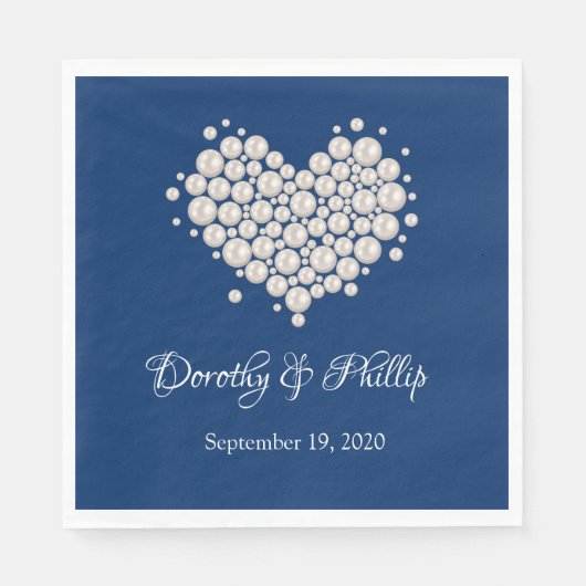 ズパール結婚ハート紙ナプキンズ スタンダードランチョンナプキン (正面)
