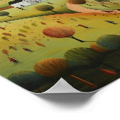 ズヒルズア転がメリカフォークアート ポスター (角)