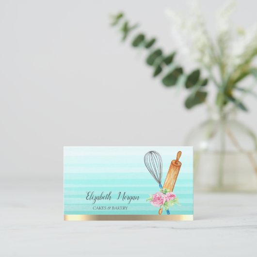 ズピ転がンウィスクストライプベーカリー 名刺 (スタンド正面)