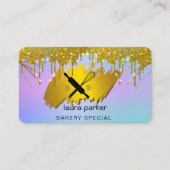 ズピ転がンウィスクベーカリーペストリーケータリング金ゴールドシェフ 名刺 (正面)