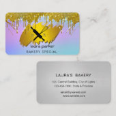 ズピ転がンウィスクベーカリーペストリーケータリング金ゴールドシェフ 名刺 (正面/裏面)