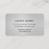 ズピ転がンウィスクベーカリーペストリーケータリング金ゴールドシェフ 名刺 (裏面)