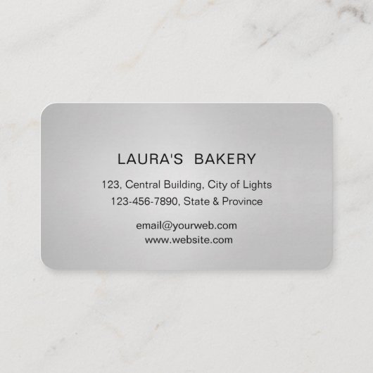 ズピ転がンウィスクベーカリーペストリーケータリング金ゴールドシェフ 名刺 (裏面)