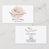 ズピ転がン&ウィスクカップケーキベーカリー赤面ピンクブシ 名刺 (正面/裏面)