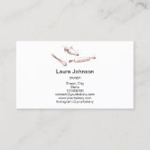 ズピ転がン&ウィスクカップケーキベーカリー赤面ピンク 名刺 (裏面)