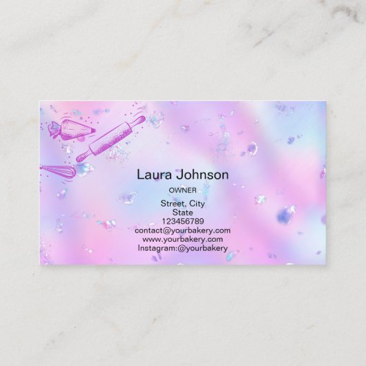 ズピ転がン&ウィスクカップケーキベーカリーIridescent 名刺 (裏面)