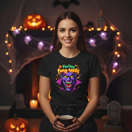 ズフ感じアンタスティックハロウィンヴァンパイアデザイン Tシャツ