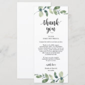 ズプレイス結婚設定ユーカリサンキューカード プログラム (正面/裏面)