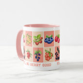 ズベリー感じグッド名前をカスタムするイチゴ マグカップ (正面左)