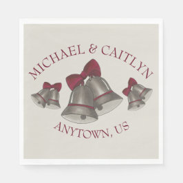 ズベル結婚ズ記念日婚約パーティチャイム スタンダードランチョンナプキン