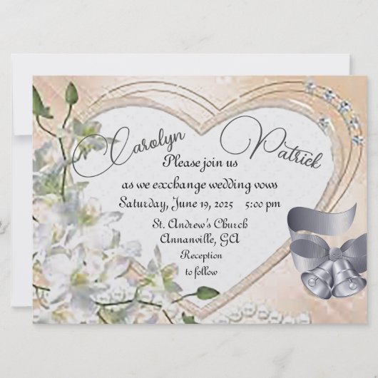 ズベル結婚結婚式招待状 招待状 (正面)