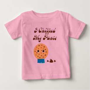 ズボンのチョコチップクッキーを欠かした ベビーTシャツ
