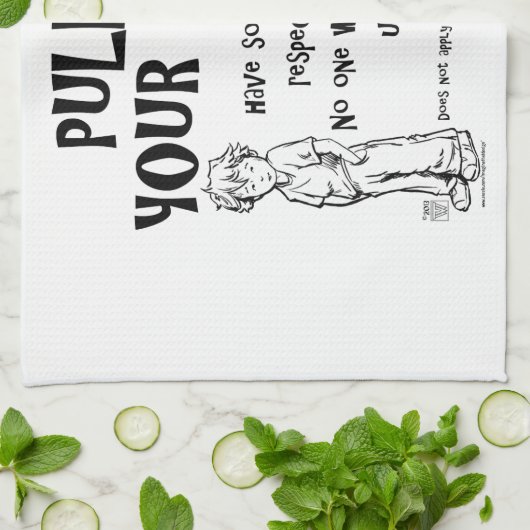 ズボンを引き上げる キッチンタオル (折り畳み)