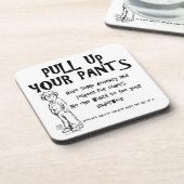 ズボンを引き上げる コースター (左側)