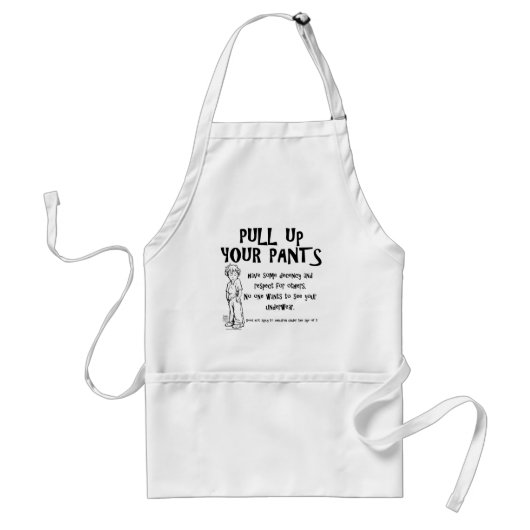 ズボンを引き上げる スタンダードエプロン (正面)