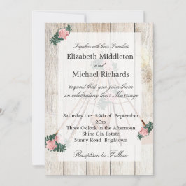 ズボ結婚ホ素朴シックテエペ 招待状