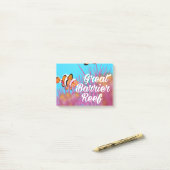 ズマビーチLAレールビーチポスター ポストイット (デスク上)