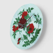 ズマンテ祈ィス&レッドローズウォールクロック ラージ壁時計 (傾斜)