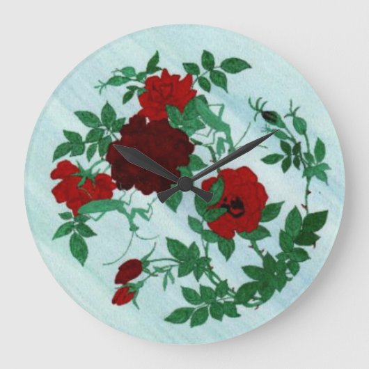 ズマンテ祈ィス&レッドローズウォールクロック ラージ壁時計 (正面)