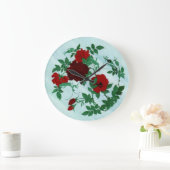 ズマンテ祈ィス&レッドローズウォールクロック ラージ壁時計 (ホーム)