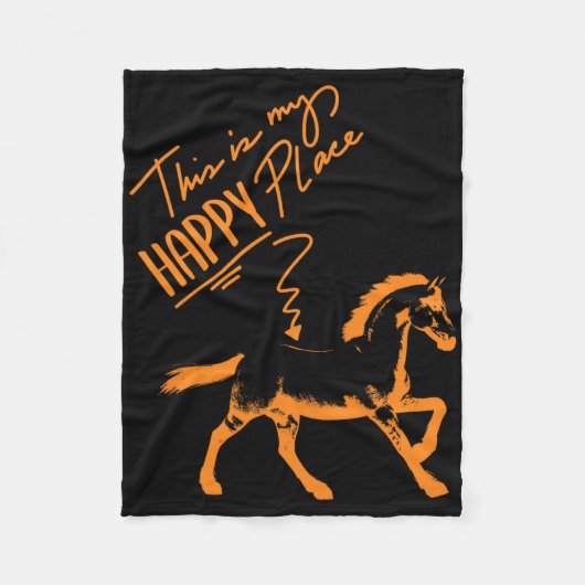 ズムレイテンゲボレン馬女の子ライダーホースギフト フリースブランケット (正面)
