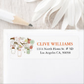 ズメイぶら下がったンジャーフローラツリーブランチ ラベル (インサイチュ)