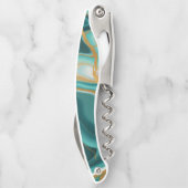 ズモノグラム結婚グリーン金ゴールドアゲイト ソムリエナイフ (裏面)