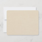 ズモノグラム結婚ニューライウィズクリームエンボスリネン ノートカード (裏面)