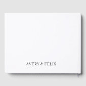 ズモノグラム結婚ブラックアンドホワイトゲスエレガントト ゲストブック (裏面)