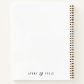 ズモノグラム結婚ブラックアンドホワイトゲスエレガントト ノートブック (裏面)