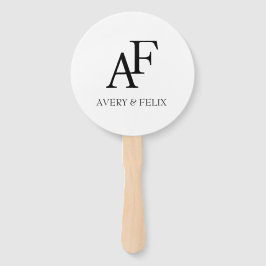 ズモノグラム結婚ブラックアンドホワイトゲスエレガントト ハンドファン