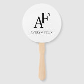 ズモノグラム結婚ブラックアンドホワイトゲスエレガントト ハンドファン (正面)