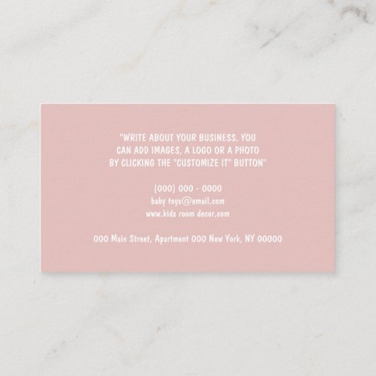 ズモバぶら下がったイベビークリブルームデコール 名刺 (裏面)