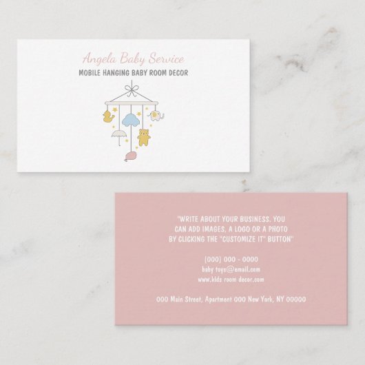 ズモバぶら下がったイベビークリブルームデコール 名刺 (正面/裏面)