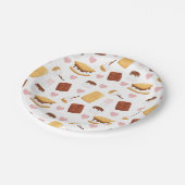 ズモーレスキャンピングテーマのパーティーデコール ペーパープレート (アングル)