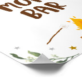 ズモーレスバーキャンピングキャンプファイアグリーナリー誕生日 ポスター (角)