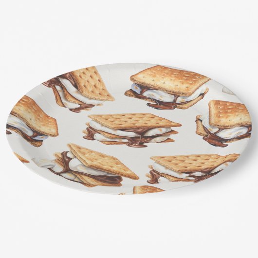 ズモーレス秋焚き火アウトドアパーティー ペーパープレート (アングル)