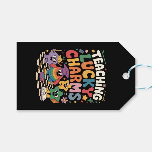 ズラッ教えクチャーム先生セントパトリックの日 ギフトタグ (正面(横))